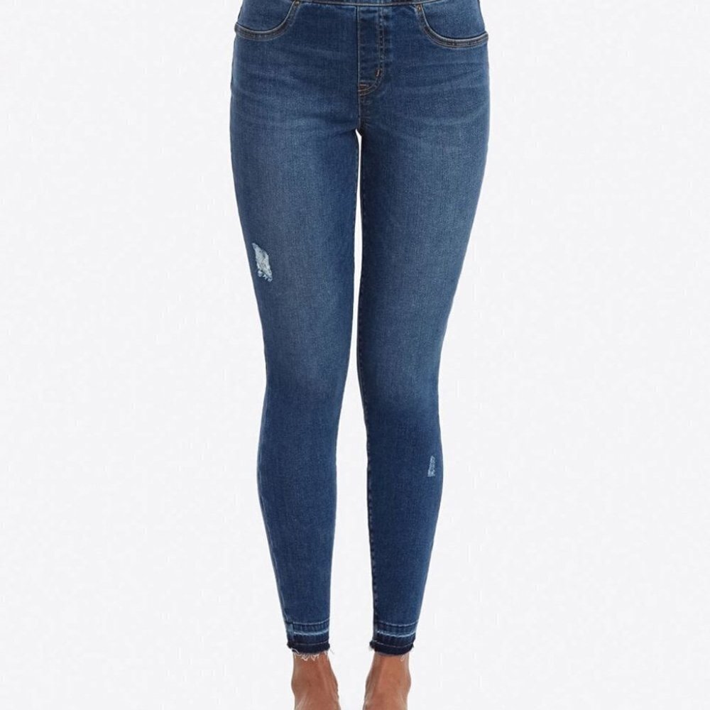 ✅ NWT SPANX DISTRESSED DENIM LEGGINGS‎ SMALL